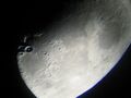 Detail of Moon through the 10-inch Grubb telescope at Coats Observatory.