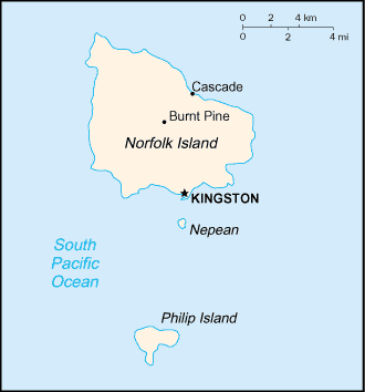 Location of Norfolk Island