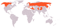 Ursus arctos range map.