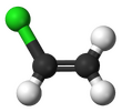 Structural formula of vinyl chloride