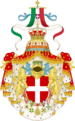 Greater coat of arms (1890–1929; 1943–1946) of Kingdom of Italy