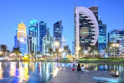 Skyline of Doha West Bay from Sheraton Park