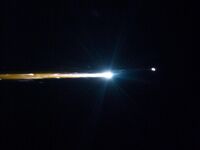 Close up of reentry trail (Soyuz)