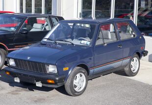 1988 Yugo GV in Blue, front left.jpg