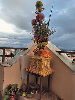 Holy basil's monastery in a house in Kathmandu, Nepal