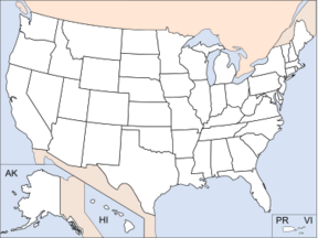 USA locator map