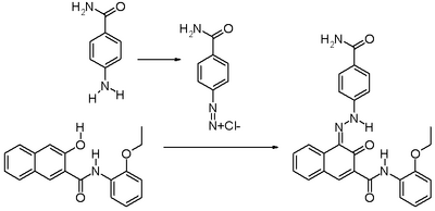 Synthesis of Pigment red 170