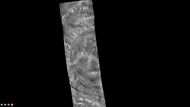 Western side of Rutherford Crater, as seen by CTX camera (on Mars Reconnaissance Orbiter) Light-toned deposits are visible.