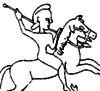 Cyrus I on horseback, seal.png