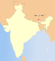 Thumbnail map of India with Sikkim highlighted