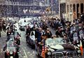 NYPD officers escort the Apollo 11 astronauts at a parade in 1969