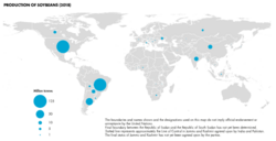 Production of soybeans (2018)[67]