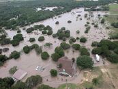 Aftermath of the Central Texas floods near Hunt, Texas, Horta Sud in July 2025.