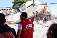 An earthquake-damaged buildings in General Santos, Philippines in June 2026.