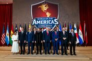 The Shield of the Americas established by U.S. President Donald Trump during a summit with right-wing leaders from countries across the Western Hemisphere, focused to coordinate military and security efforts among participating nations to combat transnational criminal organizations throughout the Americas.