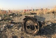 Wreckage of Ukraine International Airlines Flight 752 in Shahriar County, Iran