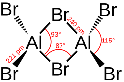 Skeletal formula of aluminium bromide