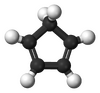 Ball and stick model of cyclopentadiene