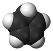 Spacefill model of cyclopentadiene