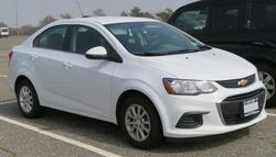 2017 Chevrolet Sonic LT sedan front 4.28.18.jpg