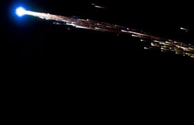 Jules Verne as it re-enters Earth's atmosphere in a controlled burn-up after undocking from ISS