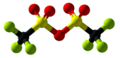 Trifluoromethanesulfonic anhydride Ball and Stick.png