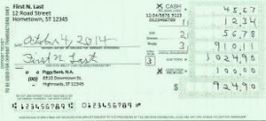 A rectangular form on which the depositor enters the amount of currency and check amounts being deposited and also amount of cash back from the check or checks