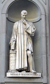 Niccolo Machiavelli in the Uffizi.