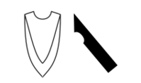 Glasgow Caledonian hood shape outline.svg