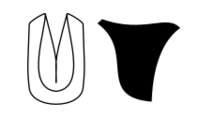 Leicester masters hood shape outline.svg