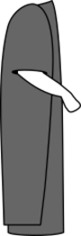 Basic master gown outline.svg