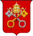 Gules two keys in saltire argent and or (Coats of arms of the Holy See and Vatican City)