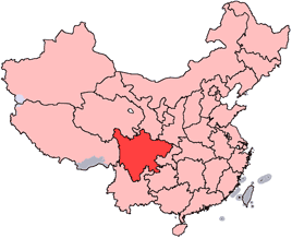 Szechuan is highlighted on this map