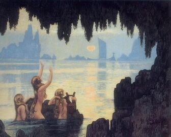 Mermaids, by Jean Francis Auburtin (fr) (c. 1920)