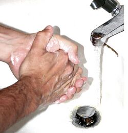 Photo of hand washing