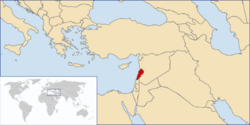 Location of Lebanon