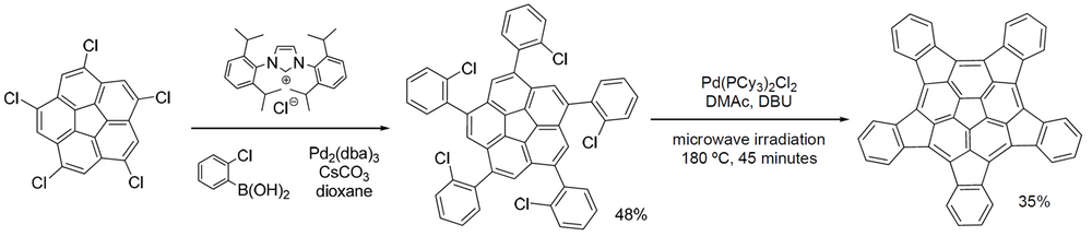 Synthesis of Pentaindenocorannulene