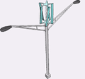 Light pole wind turbine