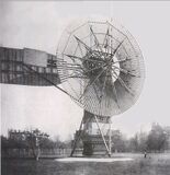 The first automatic wind turbine, built in Cleveland in 1887 by Charles F. Brush[27]