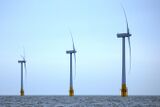 Offshore horizontal-axis wind turbines (HAWTs) at Scroby Sands Wind Farm, England