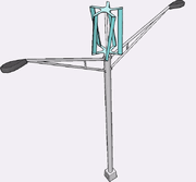 Light pole wind turbine