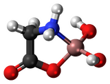 Ball-and-stick model of the aluminium glycinate complex