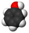 Space-filling model of phenol