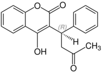 (R)-Warfarin Structural Formula V1.svg