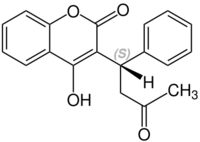 (S)-Warfarin Structural Formula V1.svg