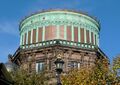 The East Tower of the Royal Observatory, Edinburgh; the original copper was installed in 1894 and the refurbished copper in 1994