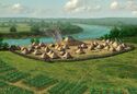 Artists conception of the Annis Mound and Village Site