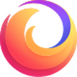The logo for the Firefox brand of products and services, as of July 2019.