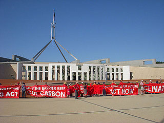 Protests in front of Parliament House Canberra Australia.jpg