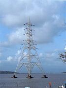 This electrical pylon is a three-dimensional truss structure.